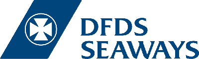 Hier sehen Sie das Logo der Reederei DFDS Seaways.
