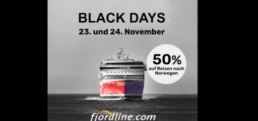 Fjord Line Black Friday 2023 - 50% Rabatt bei den Black Days