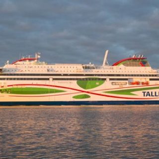 Die neue LNG Fähre Megastar von der Reederei Tallink Siljaline